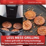 T-fal Easy Fry XXL Air Fryer & Grill Combo with One-Touch Screen, 8 Preset Programs, 5.9 quarts, Black & Stainless Steel - Image 3